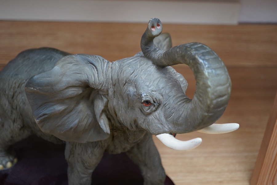 Juliana Collection, a resin sculpture of an elephant, 40cm wide. Condition - good